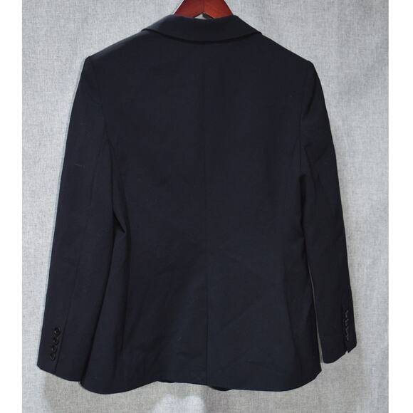 Barneys New York CO-OP Black Wool Blend One-Button Blazer Size 8 - Picture 3 of 3